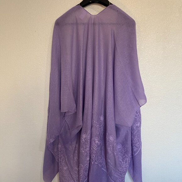 Women's Lace Layering Beach Cover-Up, S/M, Ti-Dye Purple - Picture 2 of 3
